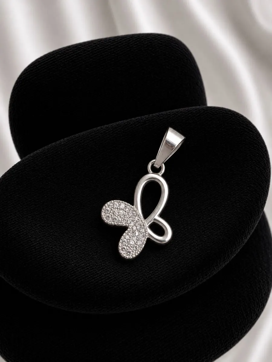 Colgante Mariposa Calada con Circones de Plata 925