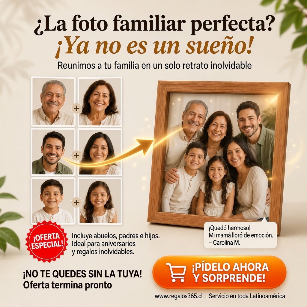 Cuadro Personalizado A4 con IA Unión de Fotos Familiares