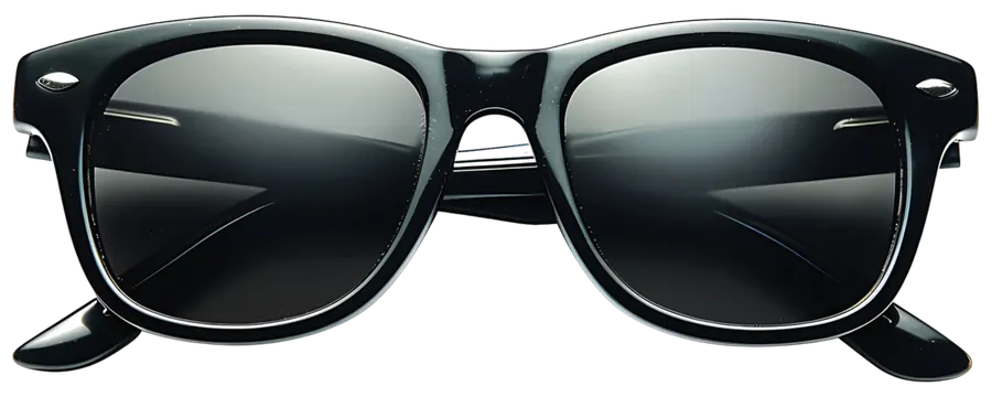 Lentes de sol negros modelo wayfarer UV400
